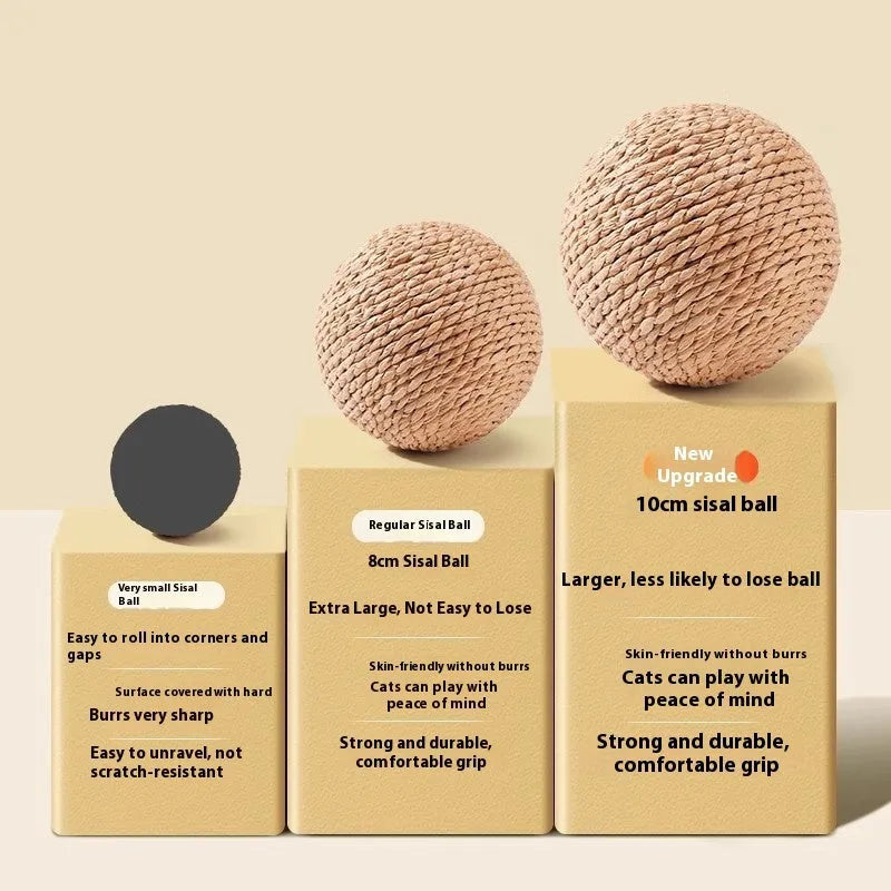 Pet Zen - Sisal Ball Oversized Cat Toy Self-Hi Relieving Stuffy - 0