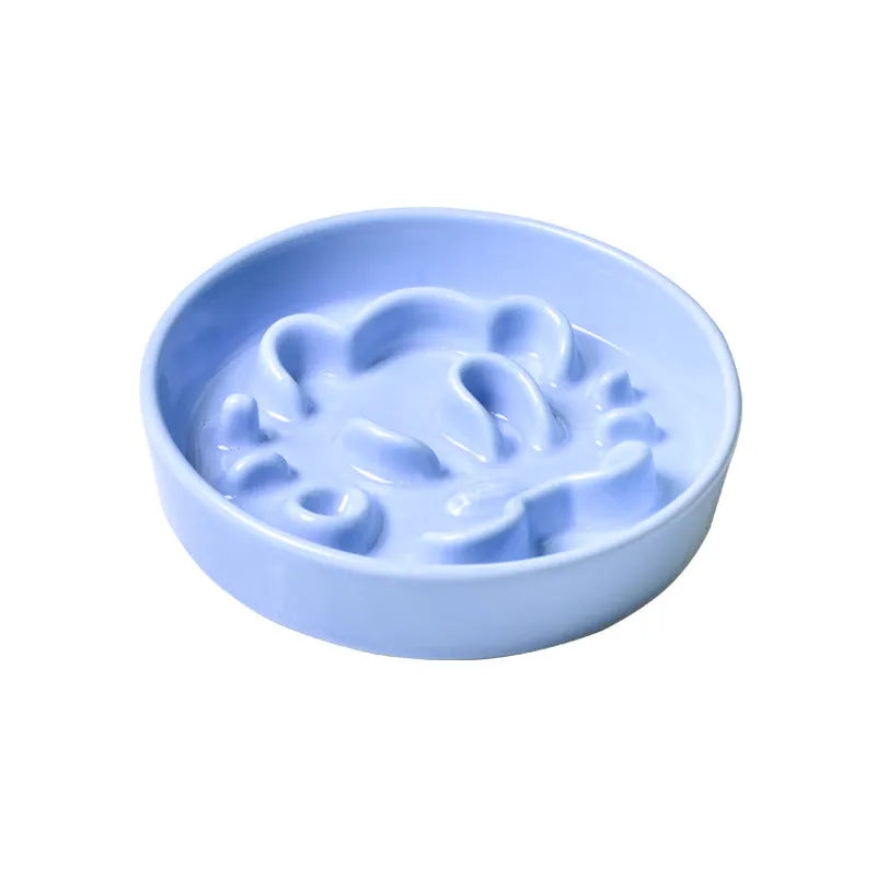 Pet Zen - Slow Feeder Pet Bowl Anti-Choking Ceramic Cartoon Design - 0