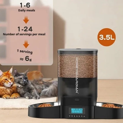 Pet Zen - Smart Auto Cat Feeder Timed Portion Control 3.5-5L - Auto Feeders