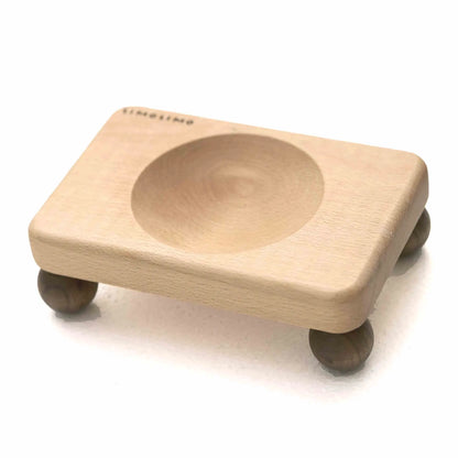 Pet Zen - Solid Wood Cat Bowl Ceramic Pet Bowl Feeding Bowl - Bowls