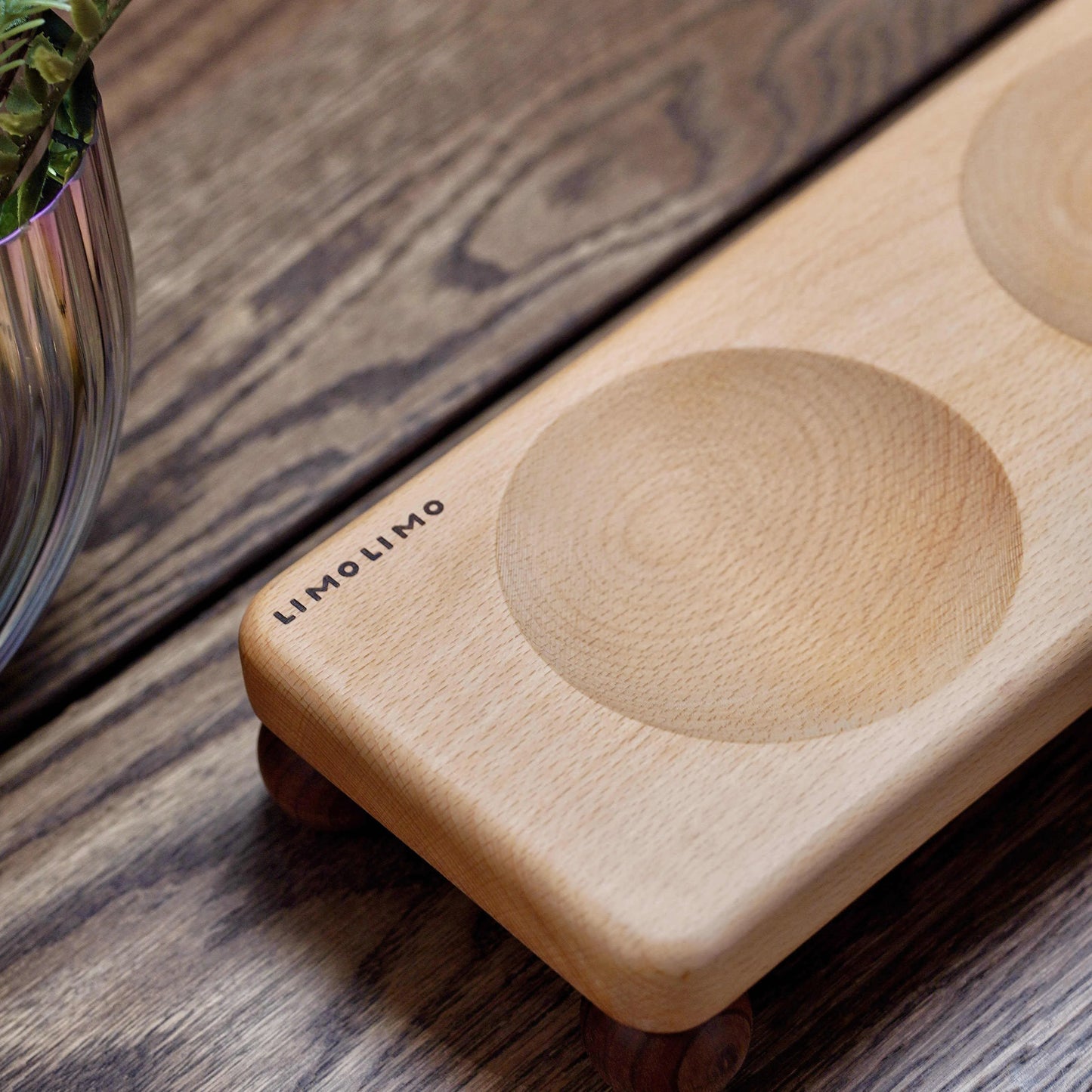 Pet Zen - Solid Wood Cat Bowl Ceramic Pet Bowl Feeding Bowl - Bowls