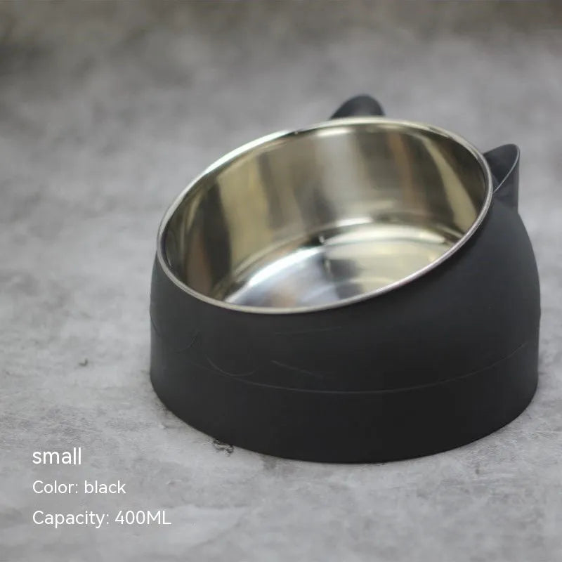 Pet Zen - Stainless Steel Dog Bowl Double Bowl Cervical Protection - 0