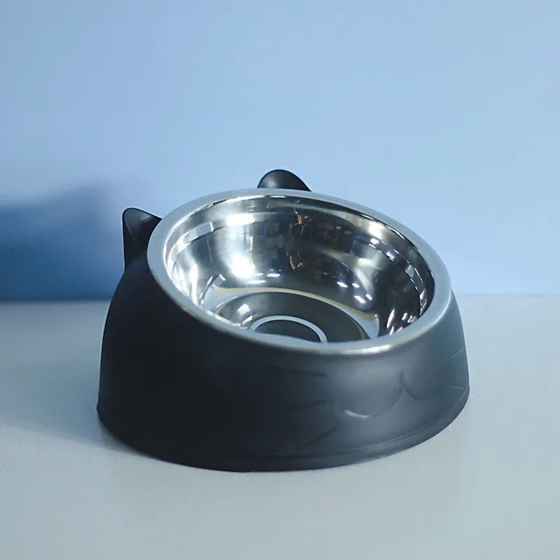Pet Zen - Stainless Steel Dog Bowl Double Bowl Cervical Protection - 0