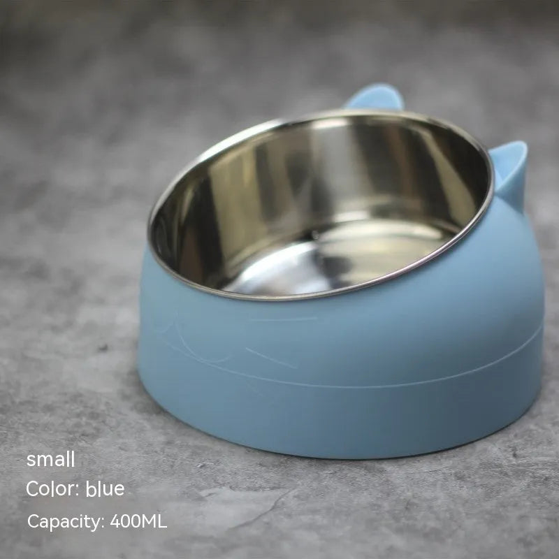 Pet Zen - Stainless Steel Dog Bowl Double Bowl Cervical Protection - 0