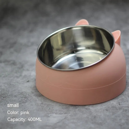 Pet Zen - Stainless Steel Dog Bowl Double Bowl Cervical Protection - 0