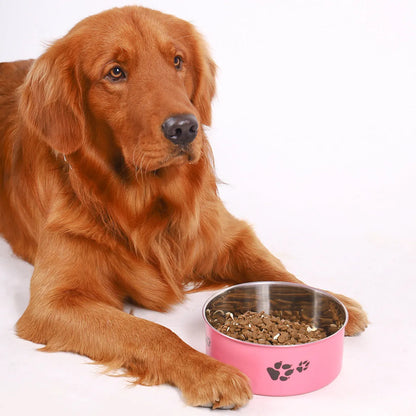 Pet Zen - Stainless Steel Dog Bowl Large Capacity Anti-tumble Cat Bowl - Bowls