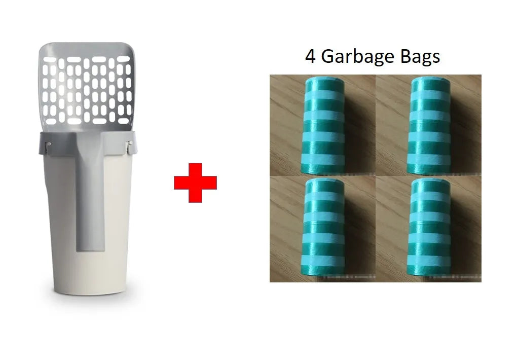 Pet Zen - Storage Box Integrated Lazy Cat Litter Shovel Set - 0