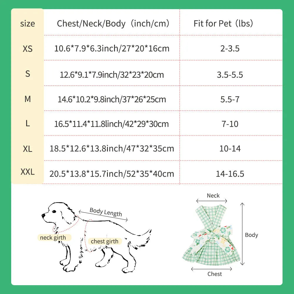 Pet Zen - Summer Small Dog Clothes Pet Harness With Leash Puppy Dresses Cute Outdoor Clothing Pet Dress Puppy Chihuahua Co...