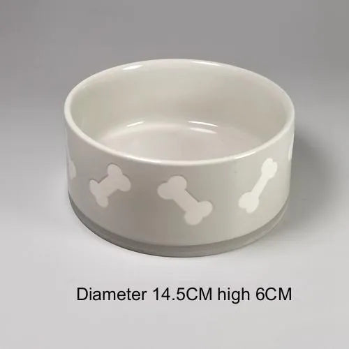 Pet Zen - Tail Single Medium Anti-tip Neck Guard Cute Dog Bowl - 0