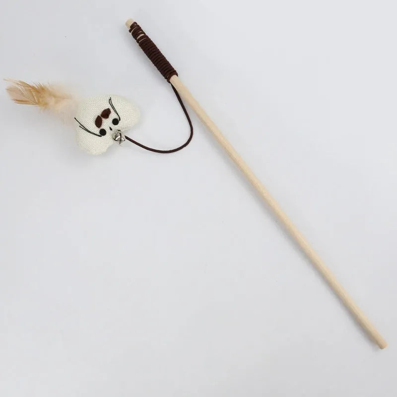 Pet Zen - Teaser Feather Toys Kitten Funny Colorful Rod Cat Wand Toys - 4