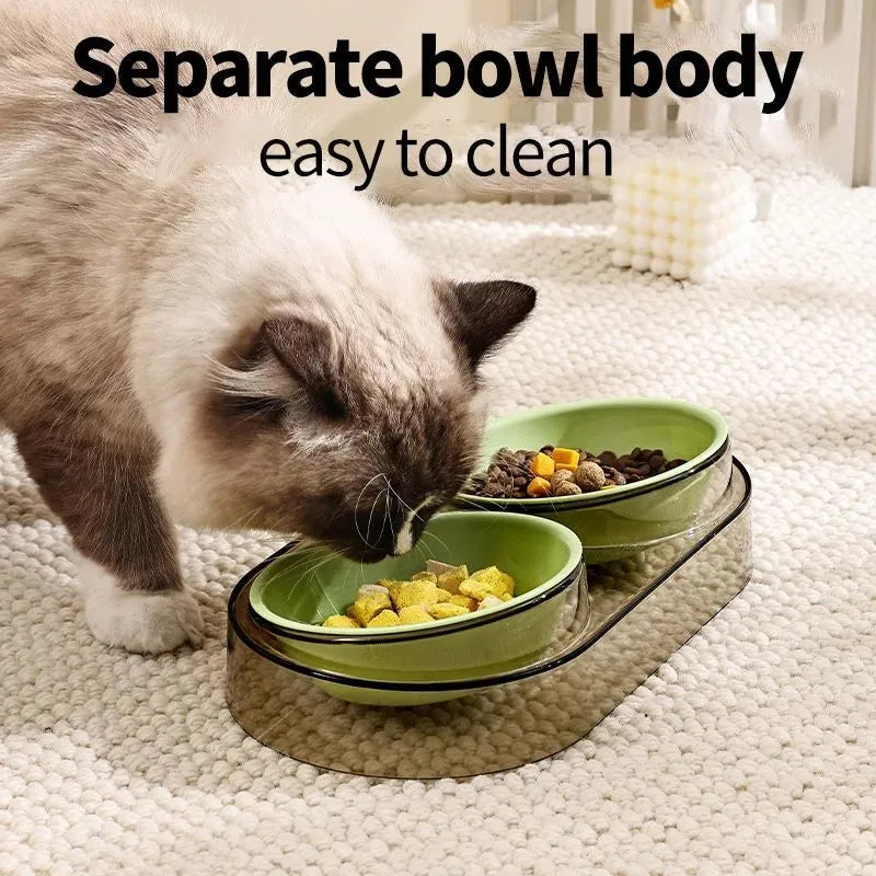 Pet Zen - Transparent Cat Food Bowl Pet Bowl Dog Bowl Drinking Eating - 4