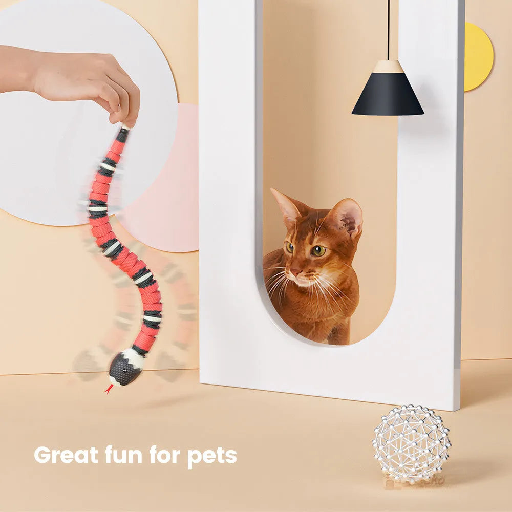 Pet Zen - Tricky Interactive Sleeping Electric Induction Snake Toys - Cat Toys