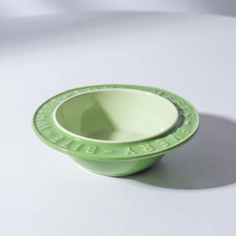 Pet Zen - UFO Ceramic Cat Bowl Dog Bowl Rack Neck Protection Anti-tumble - 0