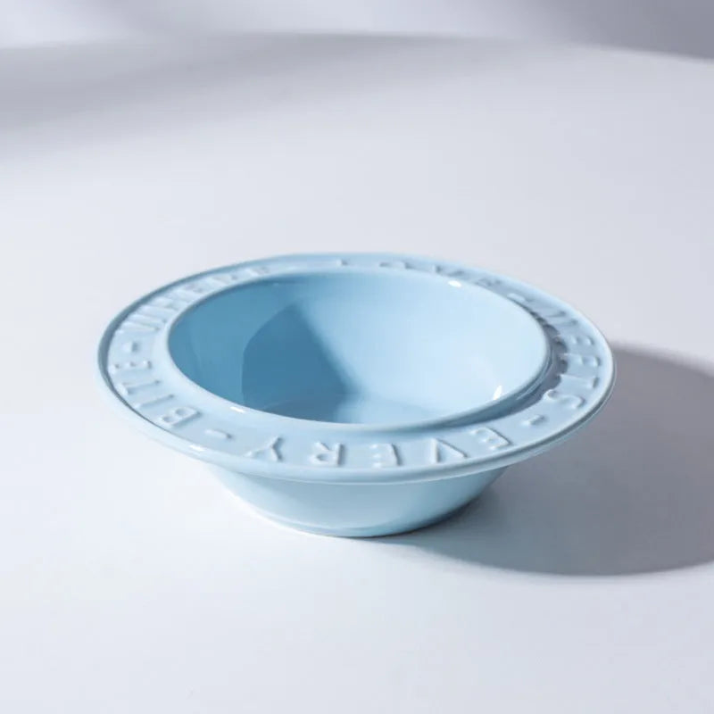 Pet Zen - UFO Ceramic Cat Bowl Dog Bowl Rack Neck Protection Anti-tumble - 0