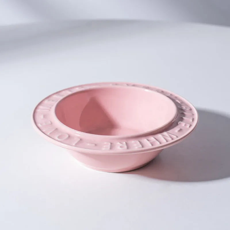 Pet Zen - UFO Ceramic Cat Bowl Dog Bowl Rack Neck Protection - 0