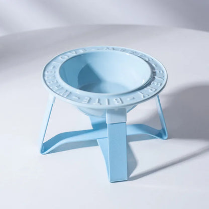 Pet Zen - UFO Ceramic Cat Bowl Dog Bowl Rack Neck Protection - 0