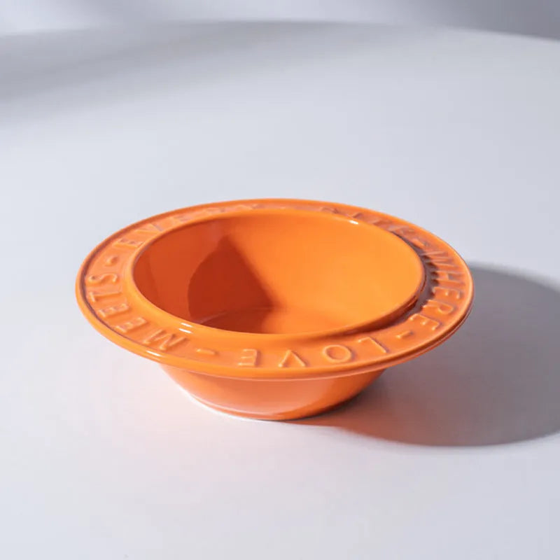 Pet Zen - UFO Ceramic Cat Bowl Dog Bowl Rack Neck Protection - 0