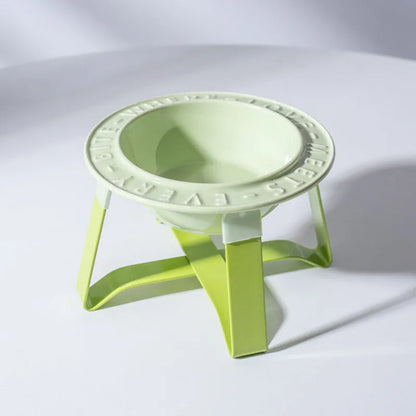 Pet Zen - UFO Ceramic Cat Bowl Dog Bowl Rack Neck Protection - 0