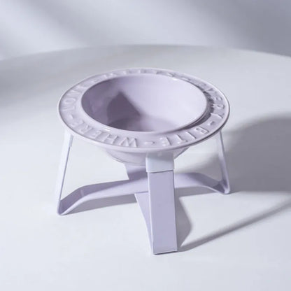 Pet Zen - UFO Ceramic Elevated Pet Bowl for Neck and Spine Protection - 0