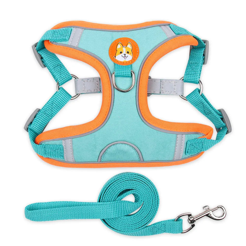 Pet Zen - Vest Type Dog Harness Small Leash Reflective - 0
