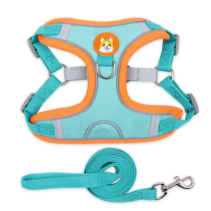 Pet Zen - Vest Type Dog Harness Small Leash Reflective - 0