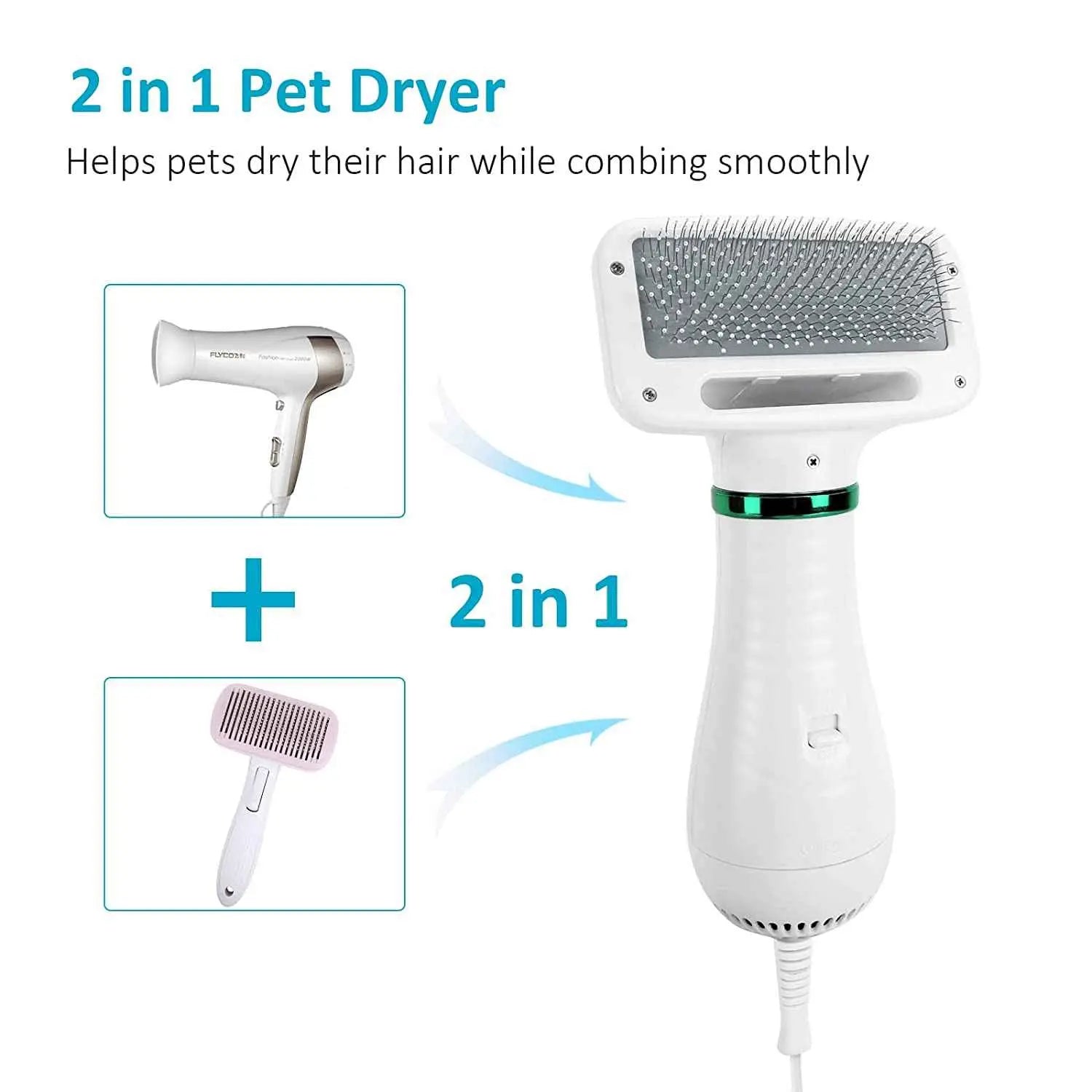Purrfect Pet Kingdom Dog and Cat Hair Dryer Brush Purrfect Pet Kingdom