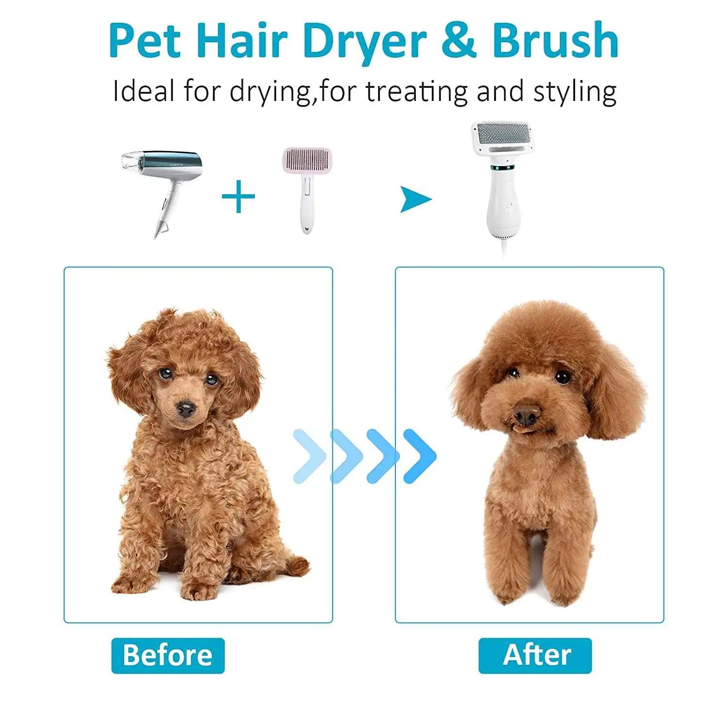 Purrfect Pet Kingdom Dog and Cat Hair Dryer Brush Purrfect Pet Kingdom