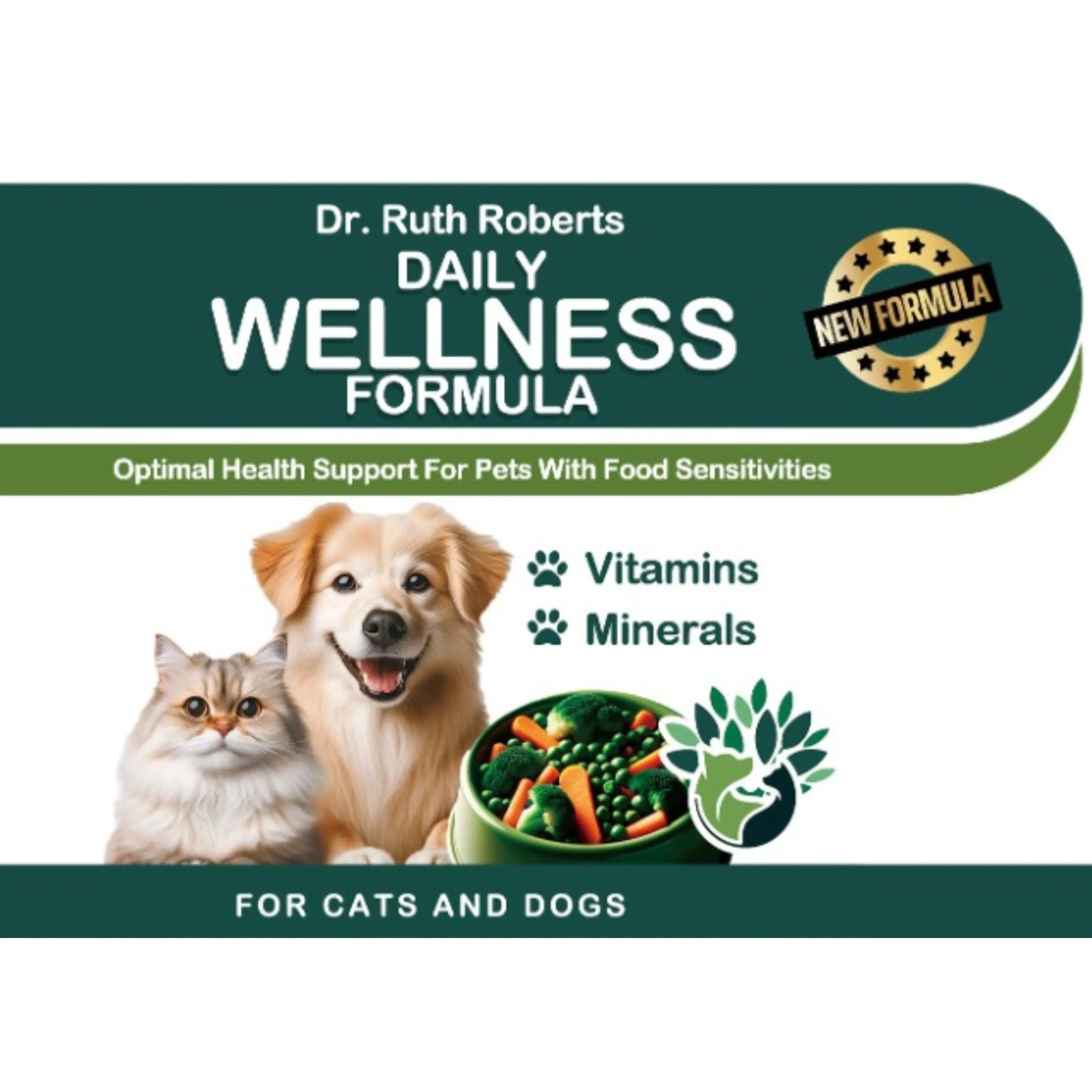 Pet's Daily Wellness Formula by Dr. Ruth Roberts, 54.00, vitamins and supplements for pets with pork/beef allergy, in a co...