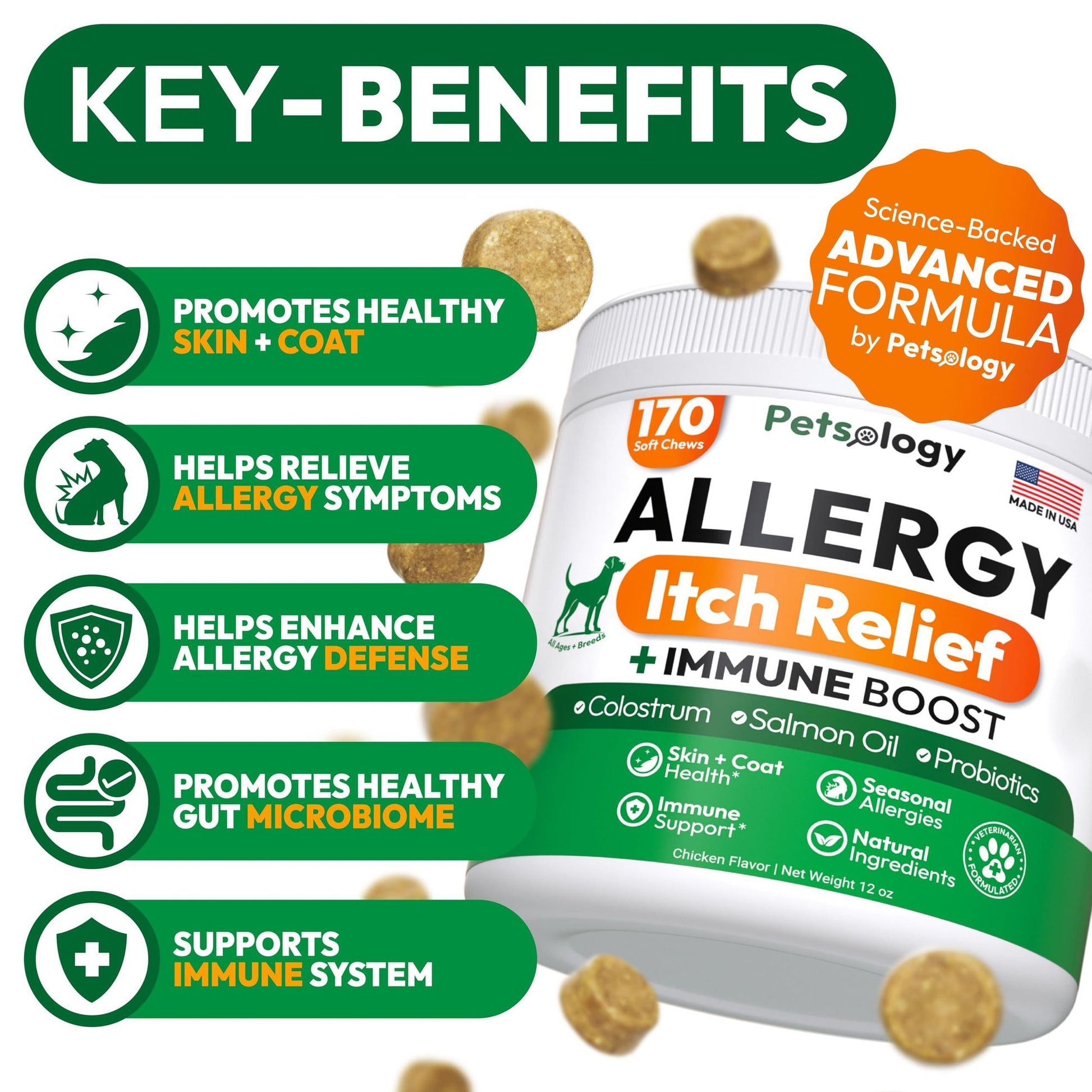 Petsology Dog Allergy Relief Chews with Immune Boost Purrfect Pet Kingdom