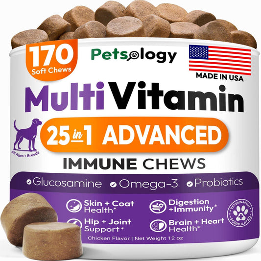 Petsology Dog Joint and Immune Support Chews, 170 Count Petsology Purrfect Pet Kingdom