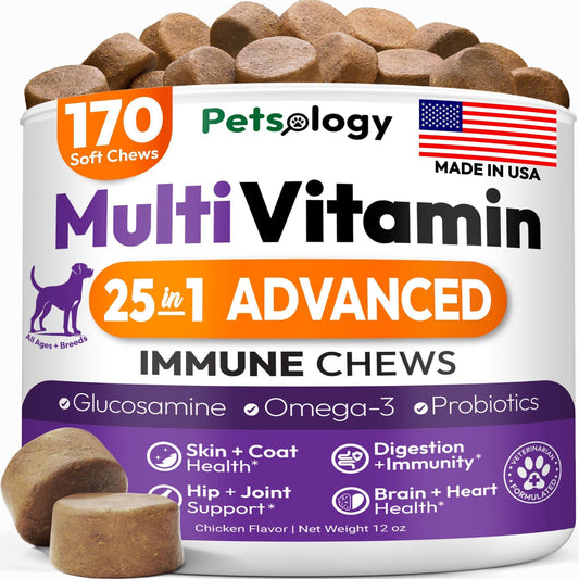 Petsology Dog Multivitamin Chewable Supplements 25-in-1 Petsology Purrfect Pet Kingdom