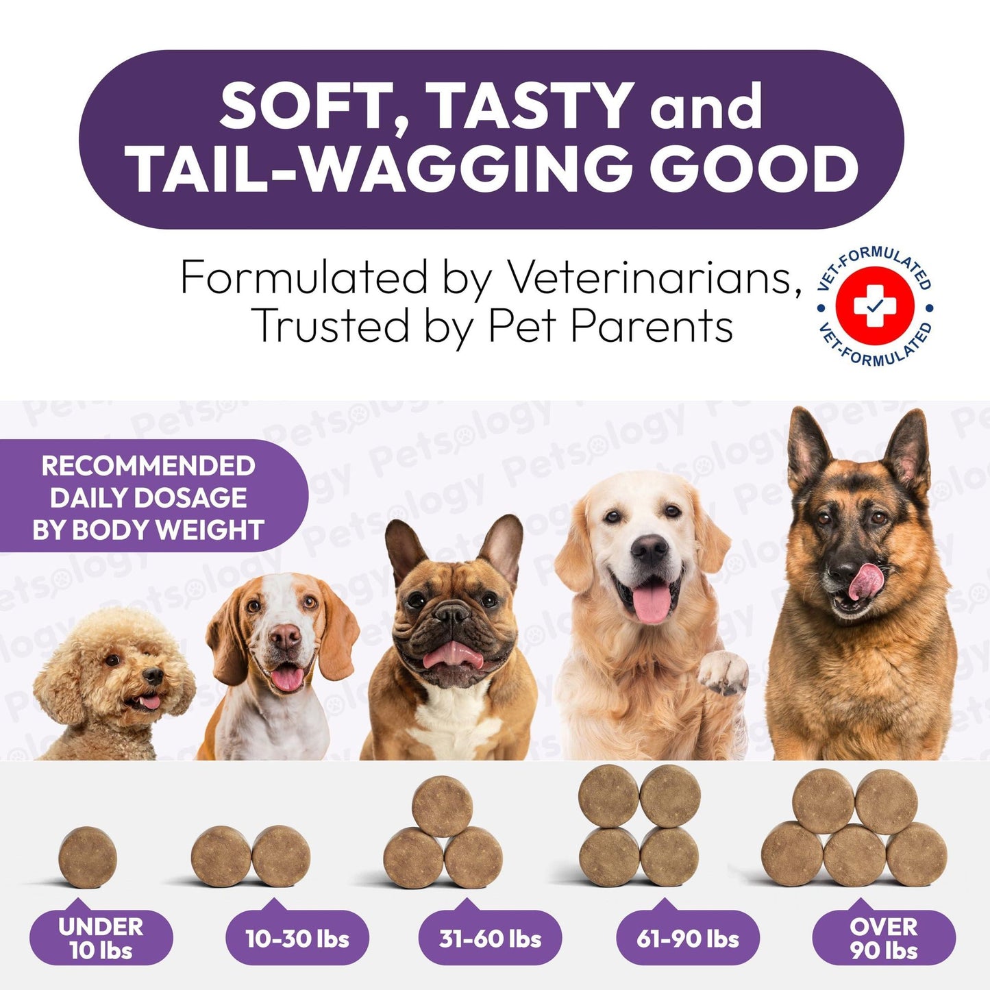 Petsology Dog Multivitamin Chewable Supplements 25-in-1 Purrfect Pet Kingdom