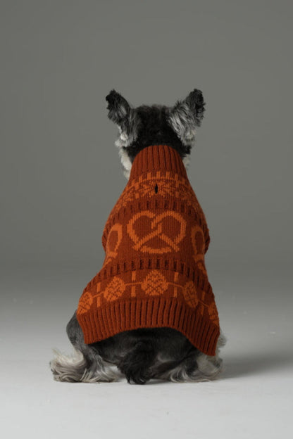 Pretzel Pet Sweater - Tofee Orange