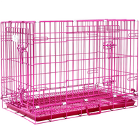 24-42" Collapsible Pink Dog Crate RED24-42