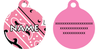 Bandana Pink HD Dog ID Tag