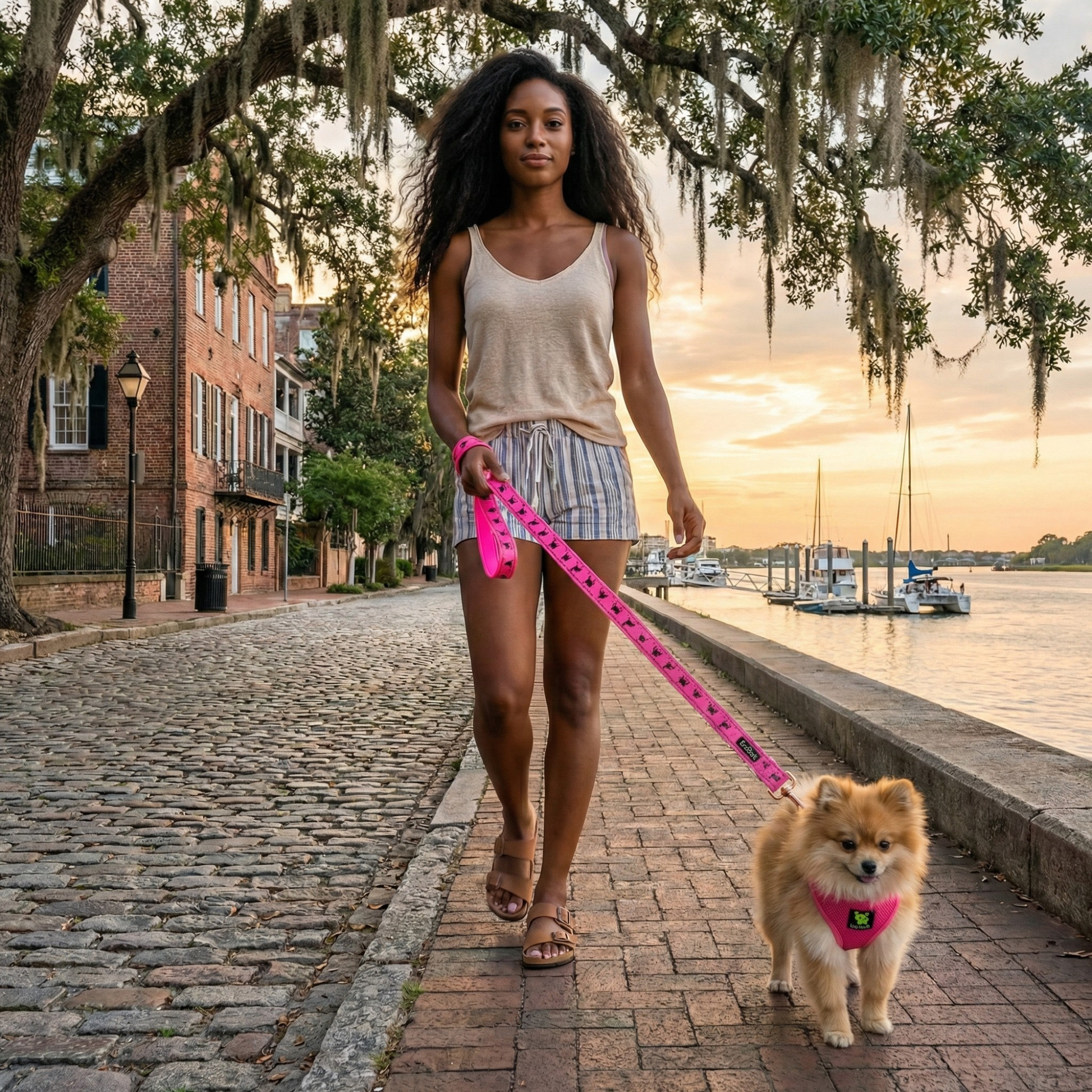 Dog Harness EcoBark Pink Harness Over-the-Head Soft Mesh - gallery product image for dog harness