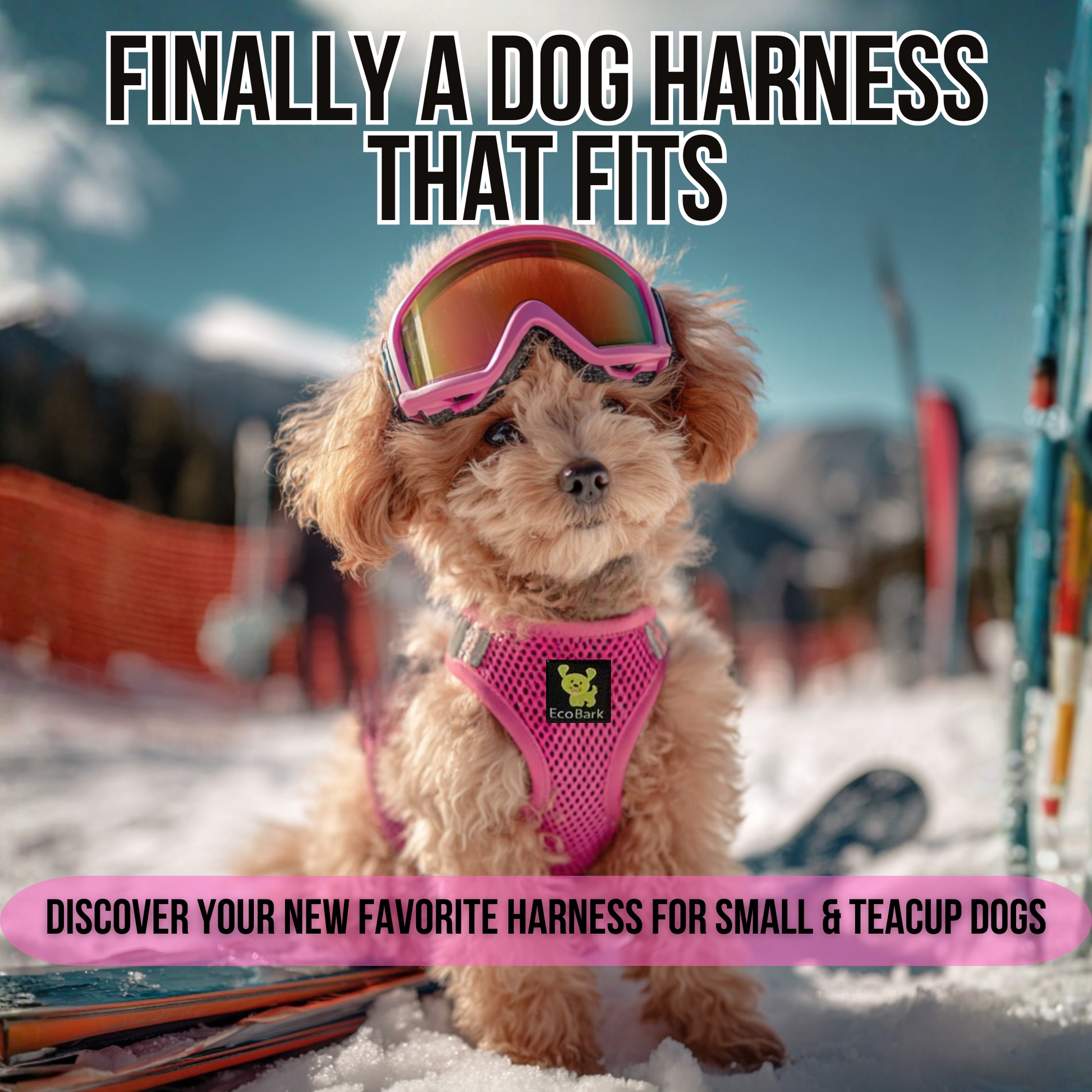 Dog Harness EcoBark Step In Harness XXXS to Small Breeds- - gallery product image for dog harness