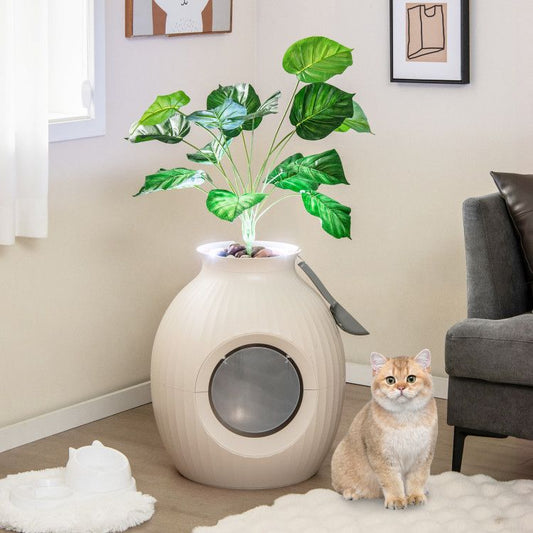 Purrfect Pet Kingdom Plant Design Cat Litter Box with Sterilization Purrfect Pet Kingdom
