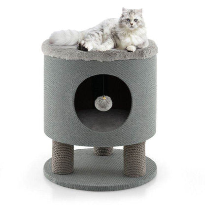 Purrfect Pet Kingdom Plush Cat Furniture for Indoor Cats Gray Purrfect Pet Kingdom