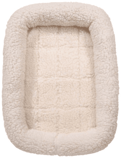 Purrfect Pet Kingdom Plush Comfort bed cozy cat bed in soft white fleece for royal kitties