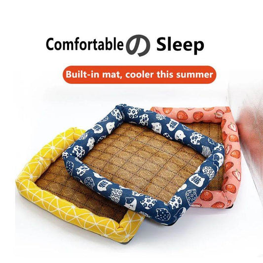 Purrfect Pet Kingdom Plush Cool Dog Pad for Summer Comfort S Strawberry Purrfect Pet Kingdom