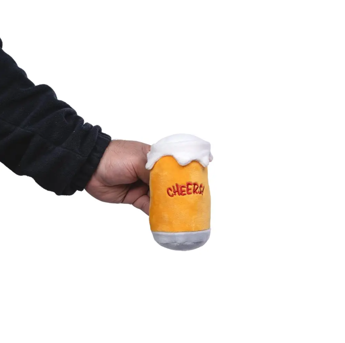 Purrfect Pet Kingdom plush dog beer toy set featuring a soft beer mug designed for playful dogs