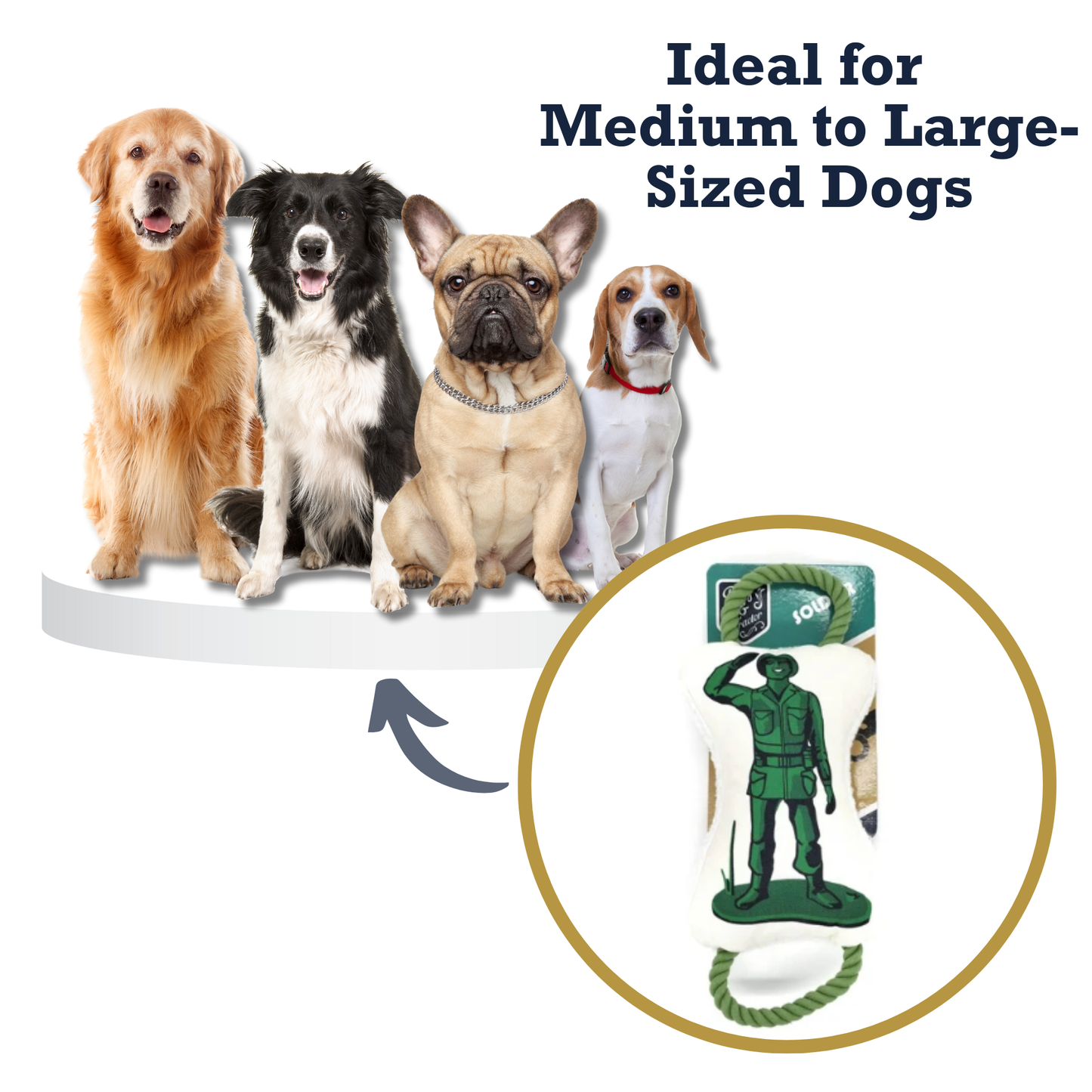 Purrfect Pet Kingdom Plush Dog Toy designed for medium to large-sized dogs with durable features