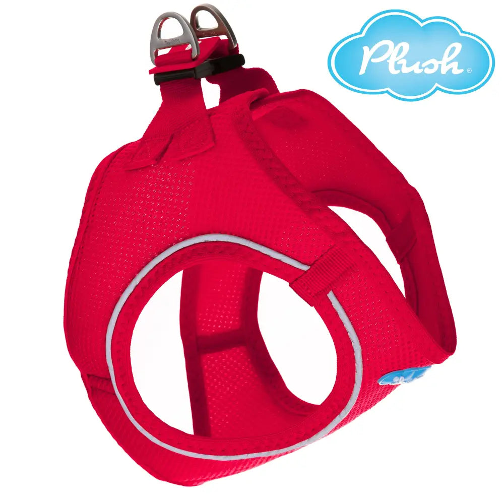 Plush Step In Air Mesh Harness - Red
