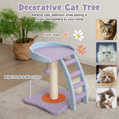 Purrfect Pet Kingdom 19 Inch Plush Cat Tower with Ladder Purrfect Pet Kingdom