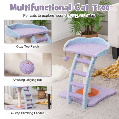 Purrfect Pet Kingdom 19 Inch Plush Cat Tower with Ladder Purrfect Pet Kingdom