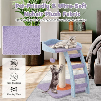 Purrfect Pet Kingdom 19 Inch Plush Cat Tower with Ladder Purrfect Pet Kingdom