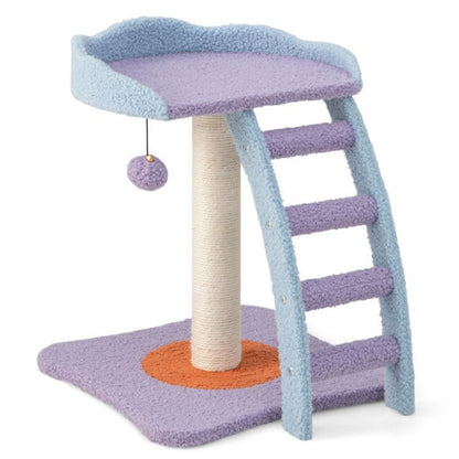 Purrfect Pet Kingdom 19 Inch Plush Cat Tower with Ladder Purrfect Pet Kingdom