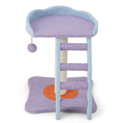 Purrfect Pet Kingdom 19 Inch Plush Cat Tower with Ladder Purrfect Pet Kingdom