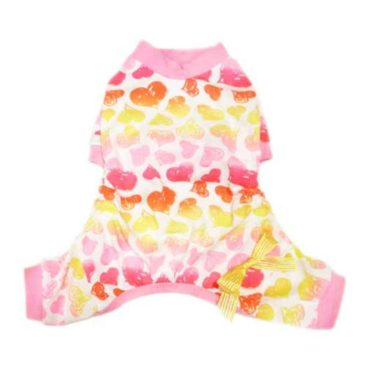 Piper Pink and Yellow Pet Pajama - Only Available in Sizes 2XS and XS